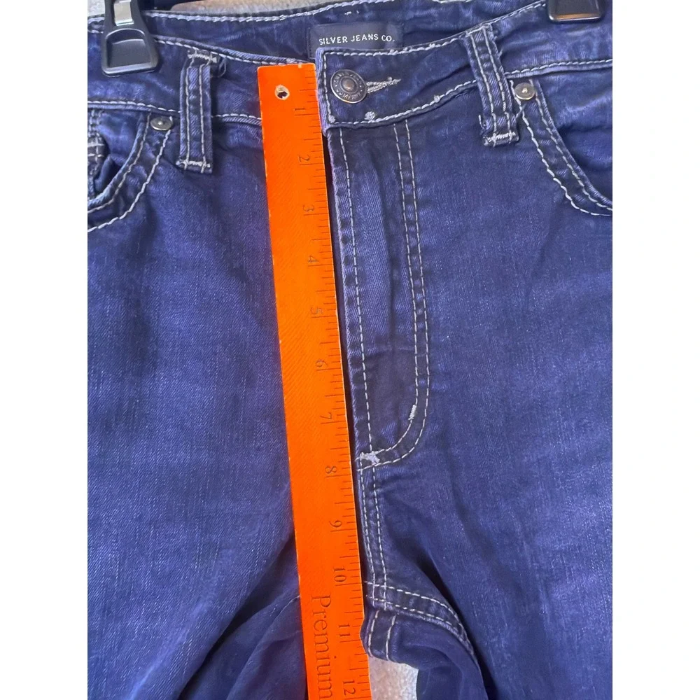 Silver Jeans Zac Relaxed Straight Jeans Mens 36x34 Blue Dark Wash M42408EBB419